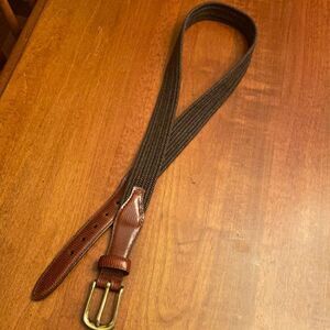 Cole Haan Fabric & Leather Belt - 36